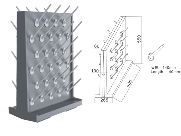 實驗室PP滴水架 小滴水架雙面54支